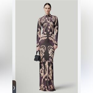 Altuzarra Rhea Ink Blot Print Maxi Knit Dress FW23